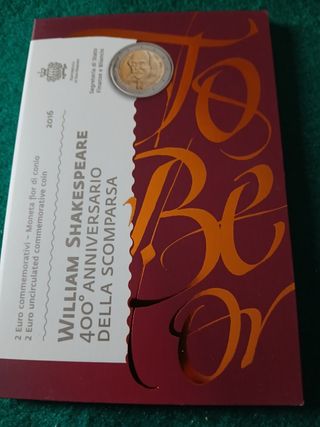 Moneda 2€ San Marino Shakespeare 2016