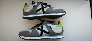 Zapatillas Munich grises y blancas