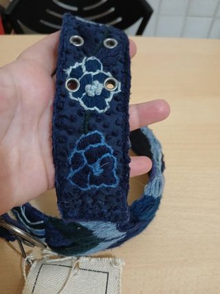 Cintura ricamata vintage blu