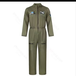 Disfraz piloto aviación verde