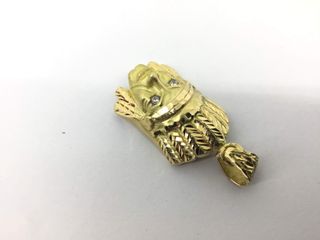 colgante oro 18k con piedra con circonita