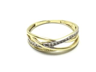 sortija oro 18k con circonita