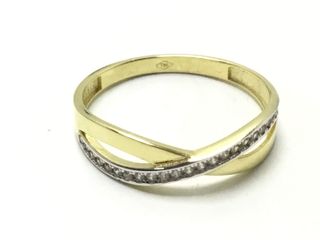 sortija oro 18k con piedra con circonita