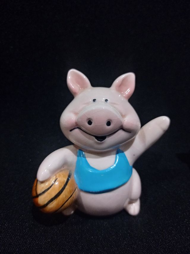 Lote Cerditos Deportistas Porcelana