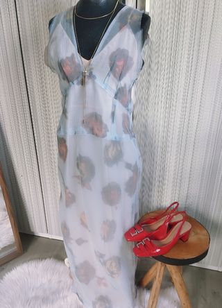 Vestido organza Zara Studio 2024