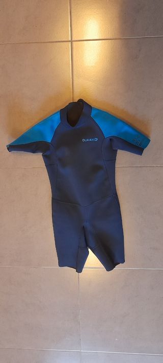 Traje neopreno corto niño talla 8 olaian