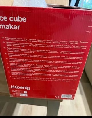 Máquina de hielo marca Hkoenig