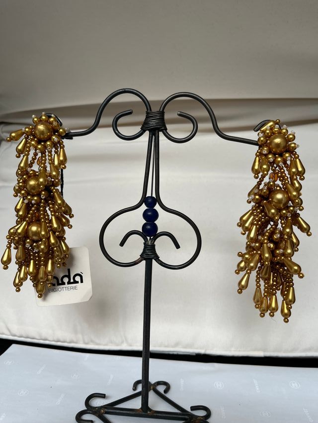 Orecchini pendenti Radà con clip lunghezza 12 cm