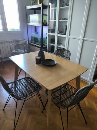 Mesa comedor de madera extensible