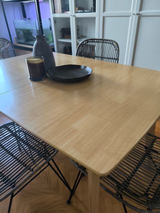 Mesa comedor de madera extensible