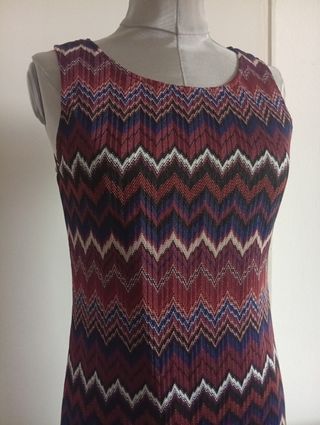 Vestito lungo multicolor in poliestere