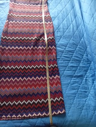 Vestito lungo multicolor in poliestere