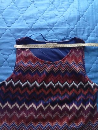 Vestito lungo multicolor in poliestere