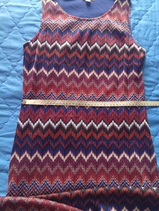 Vestito lungo multicolor in poliestere