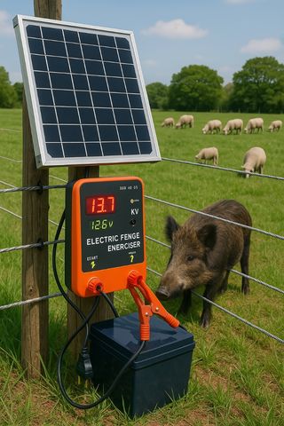 Cercado eléctrico solar 12v caballos