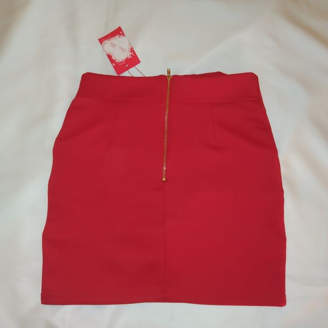 Gonna rossa elasticizzata, Elva First, taglia S