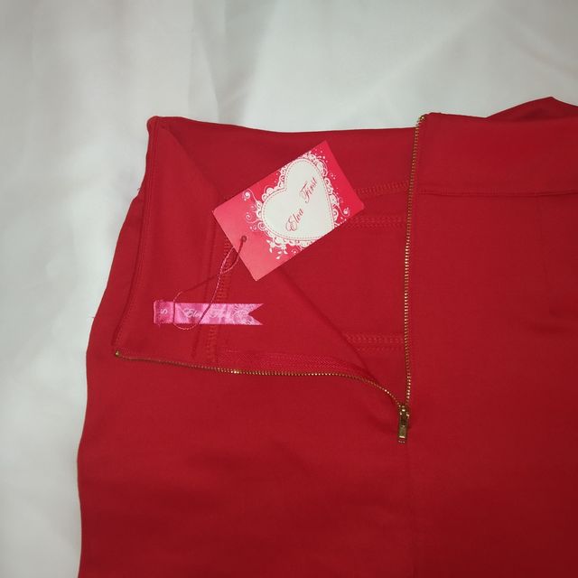 Gonna rossa elasticizzata, Elva First, taglia S