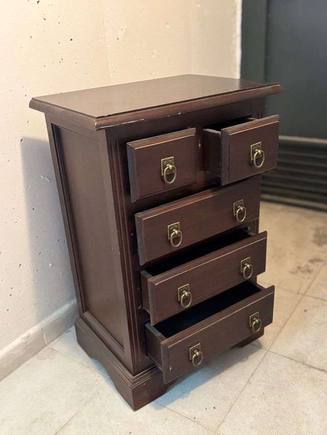 Mueble de madera estilo vintage 5 cajones