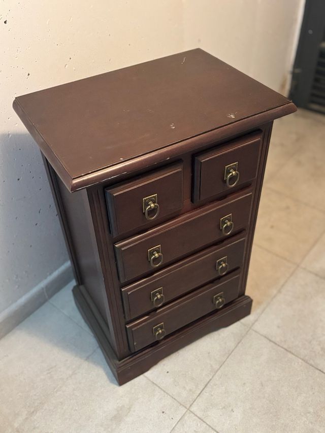 Mueble de madera estilo vintage 5 cajones