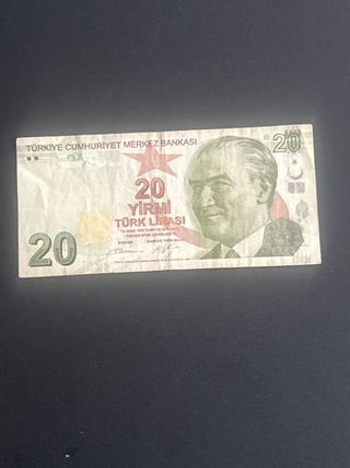 Billete 20 Liras Turquia