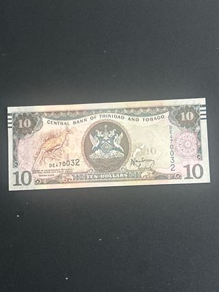 Billete 10$ Trinidad & Tobago
