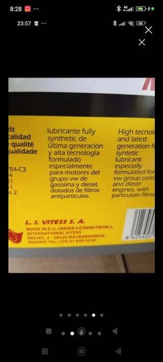 Aceite Vitesse 5W30 - Motor