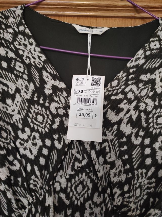 Vestido Springfield XS estampado