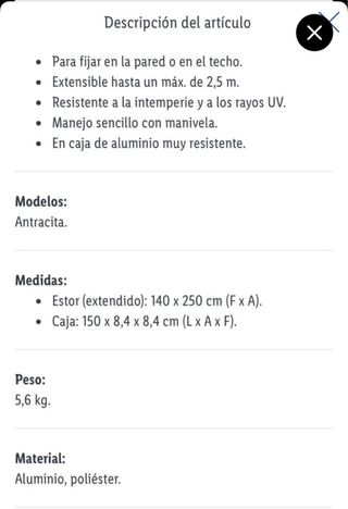 3 Toldos verticales.Se puede por separado 30€ ud