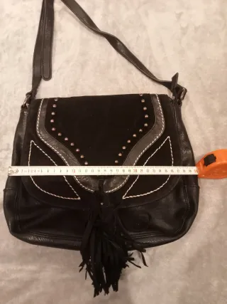 Bolso negro polipiel mujer