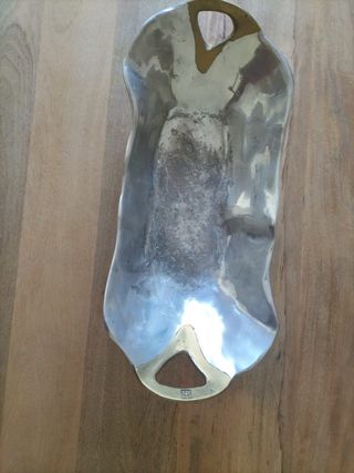 Bandeja metal David Marshall - Plateada