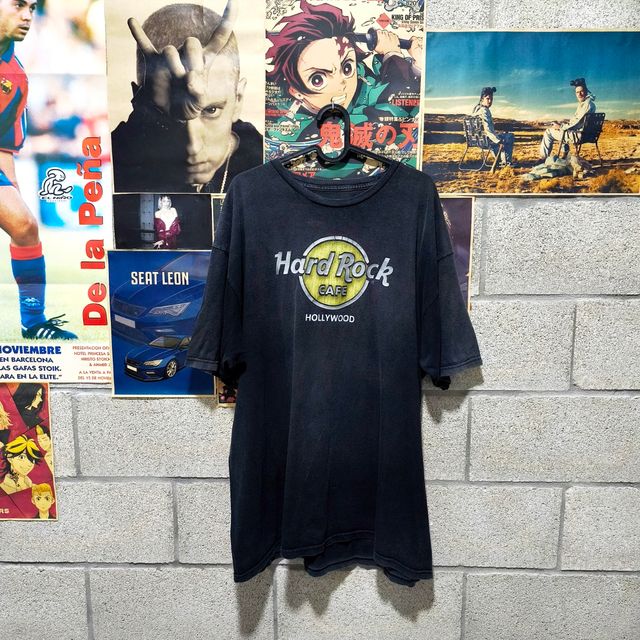 Camiseta Hard Rock Cafe Hollywood Vintage Unisex