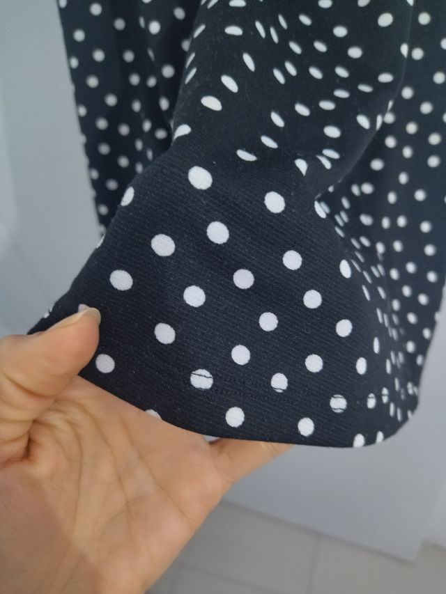 Vestido lunares negro y blanco