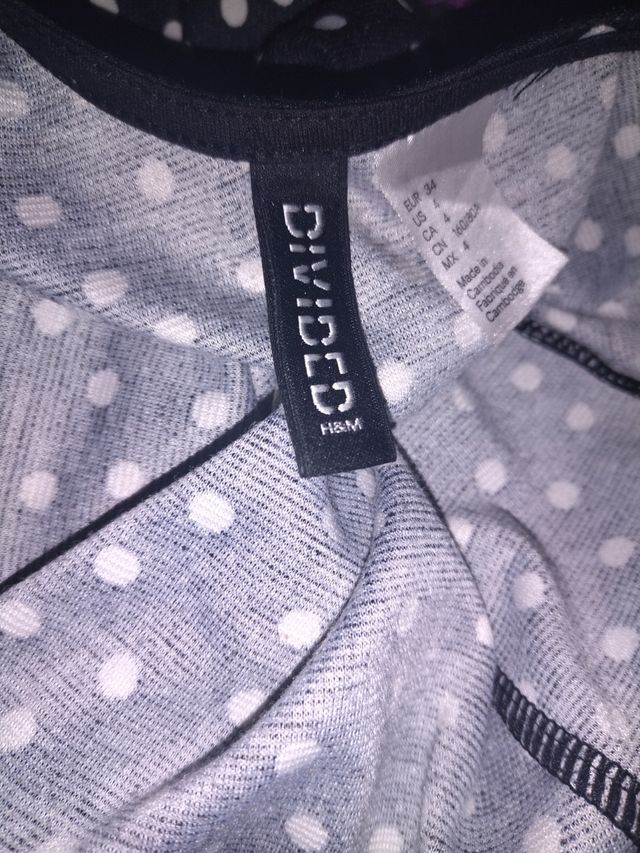 Vestido lunares negro y blanco