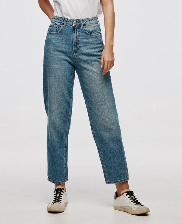 Jeans Wide Leg tiro alto