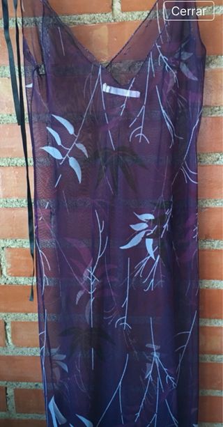 Vestido transparente women'secret morado