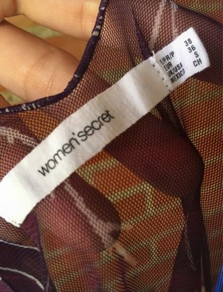 Vestido transparente women'secret morado