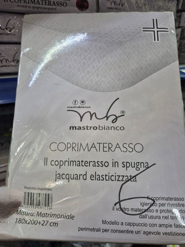 Coprimaterasso Matrimoniale in Spugna Jacquard