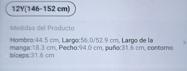 Conjunto niña 12 años