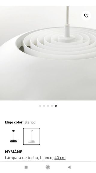 .Lampara de Techo  Ikea Blanca.