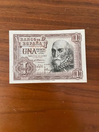 Billete antiguo de 1 peseta