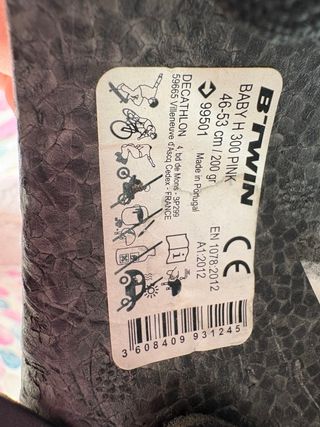 Casco bici niña BTWIN XS rosa