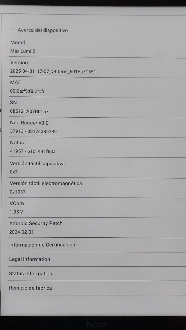 BOOX Max Lumi 2 - E-reader 13,3 pulgadas