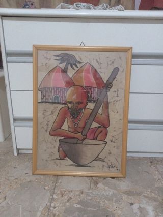 Quadro 70x40cm - Dipinto Tela Africa