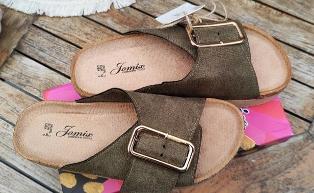 Sandalias Jomix mujer - Verde oliva - Talla 36