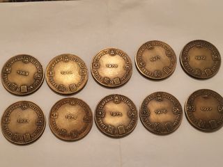 10 medallas antiguas de telefonica.