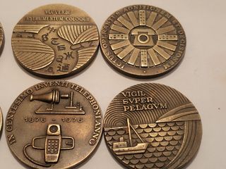 10 medallas antiguas de telefonica.