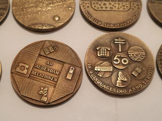 10 medallas antiguas de telefonica.