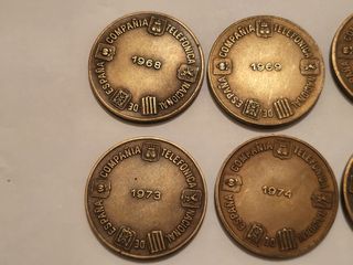 10 medallas antiguas de telefonica.