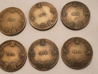 10 medallas antiguas de telefonica.
