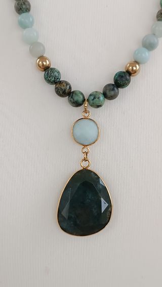 Collar Viceroy - Acero y Piedras